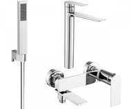 Mexen Zero Set basin + bath mixer with accessories R02, chrome (71113R02-00) - Tap