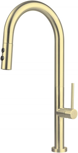 DEANTE Olfato Kitchen Faucet with pull-out spout, 2 jets, brushed gold (BQO_R72M) - Tap - Main image