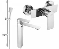 Mexen Alexa Set basin + shower mixer with accessories DS62, chrome (71214DS62-00) - Tap