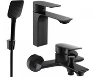 Mexen Alexa Set basin + bath mixer with accessories R62, black (71203R62-70) - Tap