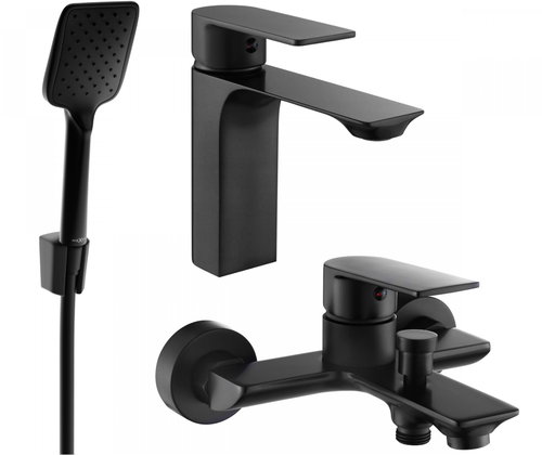 Mexen Alexa Set basin + bath mixer with accessories R62, black (71203R62-70) - Tap - Main image