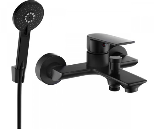 Mexen Alexa Bathtub Faucet Set with Accessories R40, Black (7123R40-70) - Tap - Main image