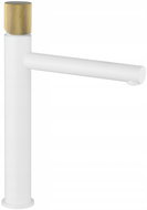 Mexen Elba One basin mixer high white/gold (74111-25) - Tap