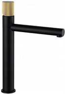 Mexen Elba One high basin mixer, black/gold (74111-75) - Tap