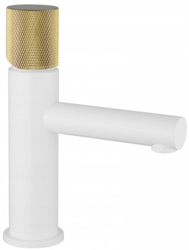 Mexen Elba One basin mixer, white/gold (74101-25) - Tap - Main image
