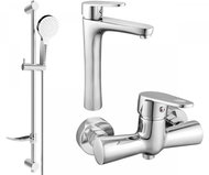 Mexen Kama DF05 Set basin mixer + shower mixer with accessories, chrome (72514DF05-00) - Tap