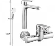 Mexen Kama DS05 Set basin mixer + shower mixer with accessories, chrome (72514DS05-00) - Tap
