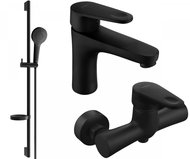 Mexen Kama DS05 Set of basin and shower mixer with accessories, black (72504DS05-70) - Tap