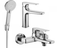 Mexen Lynx R40 Set basin and bath mixer with accessories, chrome (745903R40-00) - Tap
