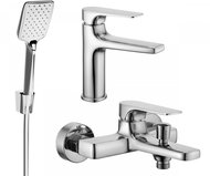 Mexen Lynx R62 Set basin and bath mixer with accessories, chrome (745903R62-00) - Tap