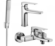 Mexen Lynx R72 Set basin and bath mixer with accessories, chrome (745903R72-00) - Tap