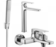 Mexen Lynx R72 Set basin and bath mixer with accessories, chrome (745913R72-00) - Tap