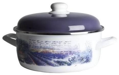 Metalac lavender, shallow casserole Standard with lid 18 cm, 2,2 l - Casserole Pot - Main image