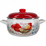 Metalac Rooster, shallow casserole Prince with lid 22 cm, 3,5 l - Casserole Pot