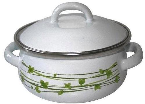 Metalac grass, shallow casserole Elegant with lid 10 cm, 0,5 l - Casserole Pot - Main image