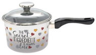 Metalac LOVE, Deep saucepan with long handle and glass lid 16 cm, 1,9 l - Saucepan