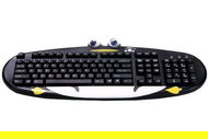 Klávesnice The Frog Family - Pinguin Keyboard ENG - černo-žlutá (black-yellow), PS/2 + USB - Keyboard
