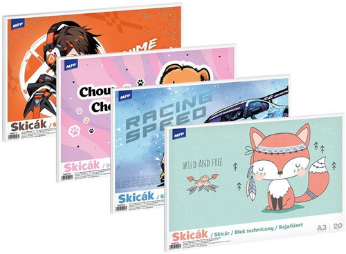 MFP A3 20 sheets, 190 g/m2, random motif (1 pc) - Sketchbook - Main image