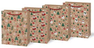 MFP Christmas set M LUX KRAFT mix V9 (190 × 250 × 90 mm) - pack of 4 - Gift Bag