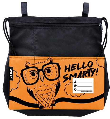 MFP 35 × 32 cm, Sova, oranžový - Desk Side Hanging Bag - Main image