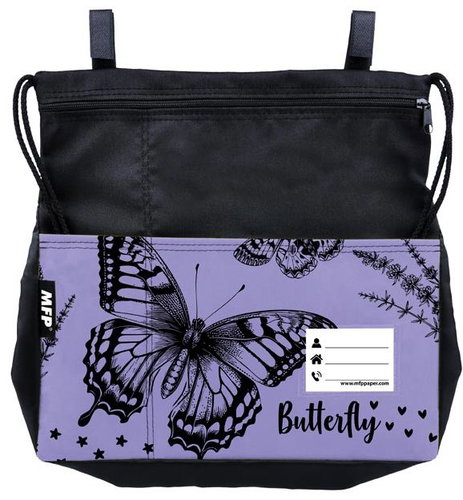 MFP 35 × 32cm, Butterfly, Purple - Desk Side Hanging Bag - Main image