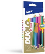 MFP DUOLO Double-Sided Triangular Pencils with Sharpener 12 pcs / 24 Colours - Coloured Pencils