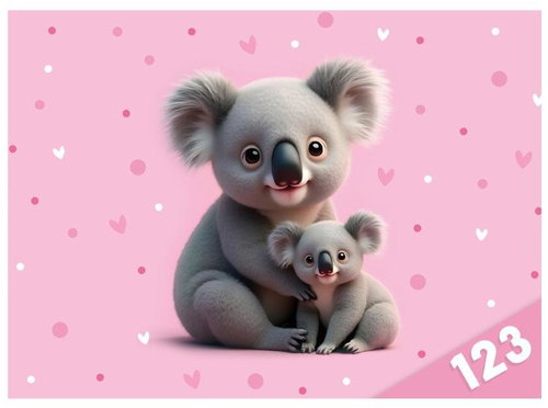 MFP na číslice Koala - Desky na sešity - Main image