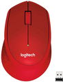 Logitech Wireless Mouse M330 Silent Plus, červená