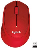 Myš Logitech Wireless Mouse M330 Silent Plus, červená - Myš