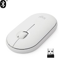 Logitech Pebble M350 Wireless Mouse, Weiß - Maus