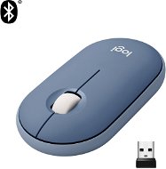 Logitech Pebble M350 Wireless Mouse, borůvková - Myš