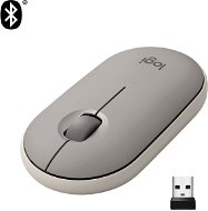 Logitech Pebble M350 Wireless Mouse, Almond Milk - Mouse