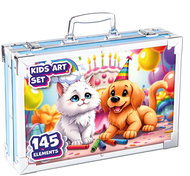 MG Art Suitcase Pets Painting Set for Kids 145 pcs, pink - Art Supplies