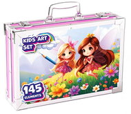 MG Art Suitcase Fairy Painting Set for Kids 145 pcs, pink - Art Supplies