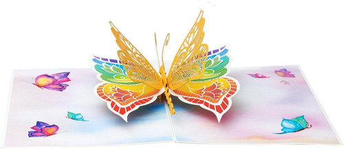 Happy Butterfly 3D Card - Greeting Card - Main image