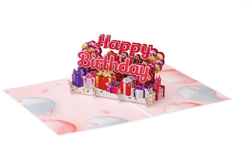 3D Happy Birthday Card - Greeting Card - Main image