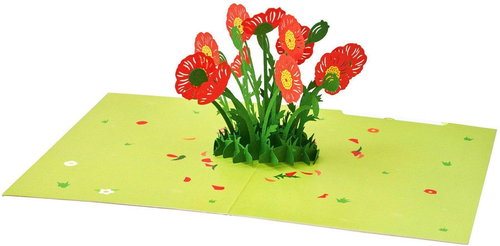 3D Greeting Card Poppies - Greeting Card - Main image