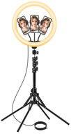 LED světlo MG Ring Lamp Selfie kruhové + stativ 2,1 m, černé - LED světlo