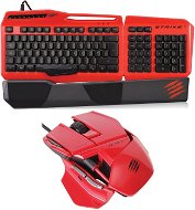 Mad Catz Strike3 červená + RAT3 červená - Herná klávesnica
