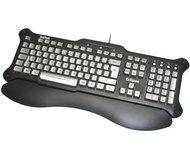 Klávesnice Saitek Eclipse Keyboard - multimediální, černostříbrná, předložka, modře podsvícené kláve - -