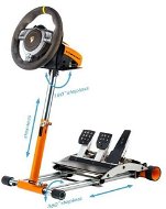 Wheel Stand Pro, DELUXE V2 stojan pro volant a pedály pro Porsche GT2 /CSR /CSP, oranžová - Game Controller Stand