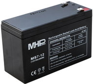 MHPower AGM lead acid battery 12 V/7 Ah, Faston F2 - 6,3 mm, MS7-12 - UPS Batteries