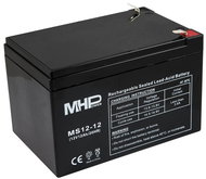 MHPower AGM lead acid battery 12 V/12 Ah, Faston F2 - 6,3 mm, MS12-12 - UPS Batteries