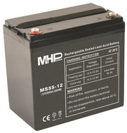 MHPower MS55-12 AGM 12V/55Ah lead acid battery, Terminal T1 - M6; MS55-12 - UPS Batteries