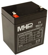 MHPower AGM lead acid battery 12 V/5 Ah, Faston F1 - 4,8 mm, MS5-12 - UPS Batteries