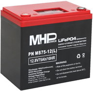MHPower MS75-12(L) Lithium battery LiFePO4 12V/75Ah, Terminal LC5 - M8 - UPS Batteries