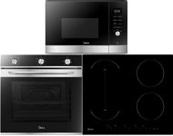 MIDEA 7NM20M1 + MIDEA MIH 616AC + MIDEA TG925H3B - Oven, Cooktop and Microwave Set