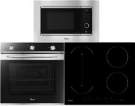 MIDEA 7NM20M1 + MIDEA MIH 616AC + MIDEA AG820A3A - Oven, Cooktop and Microwave Set