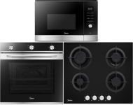 MIDEA 7NM20M1 + MIDEA MG60K503GB-EN + MIDEA TG925H3B - Oven, Cooktop and Microwave Set