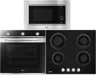 MIDEA 7NM20M1 + MIDEA MG60K503GB-CZ +  MIDEA AG820A3A - Oven, Cooktop and Microwave Set